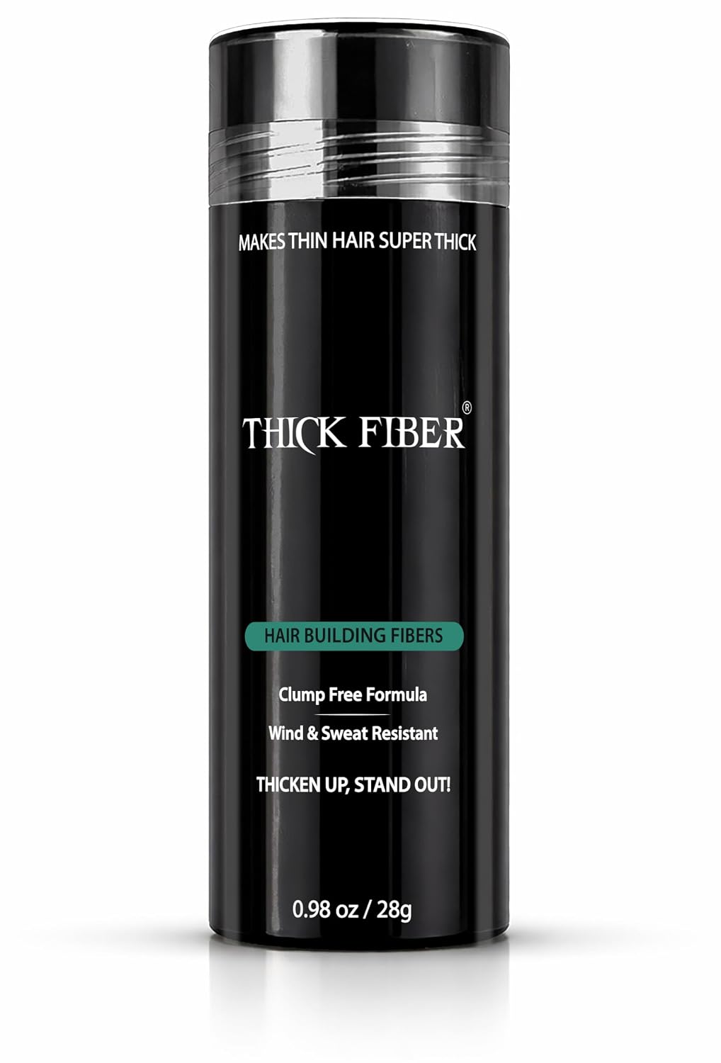 THICK FIBER Hair Fibers for Women & Men with Thinning Hair (Medium Brown) 28g, Hair Loss Concealer, Covers Bald Spots, Hairline & Sparse Areas, Natural Fuller Looking Hair